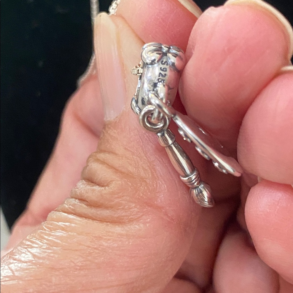 Pandora 925 Silver Artist Palette Charm/Pendant for bracelet/Necklace w/ stones - Picture 3 of 4